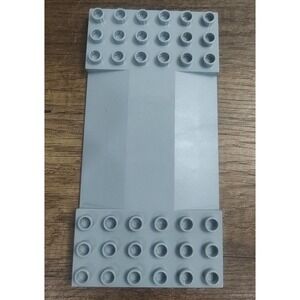 LEGO DUPLO 6x12 Light Gray PLATE with CENTER RAMP ROAD TRACK 95463 Block A8
